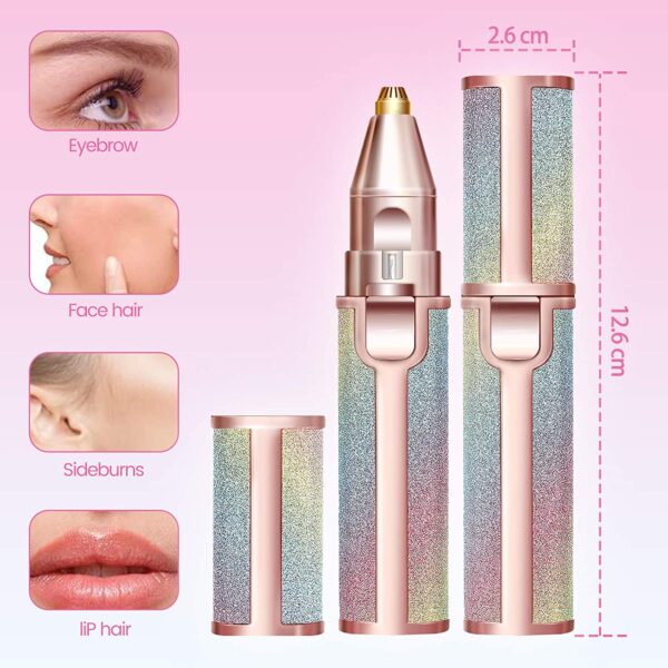 2 In 1 Electric Eyebrow Trimmer Makeup Painless Eye Brow Epilator - Image 8