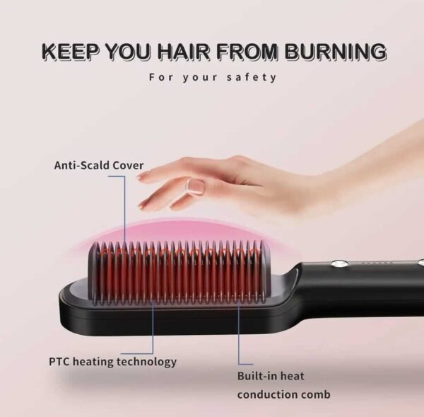 Hair Straightener Iron Brush Straight Hair Comb 2-in-1 - Image 6